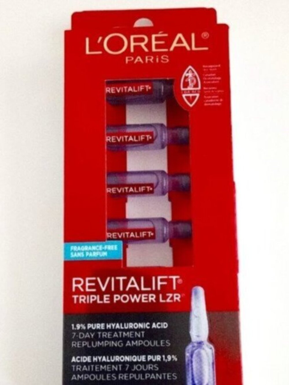 L'Oreal Paris Pure Hyaluronic Acid Serum 7 Days Treatment Replumping Ampoule